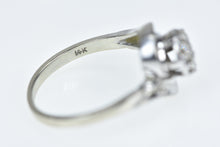 Load image into Gallery viewer, 14K 0.21 Ct Round Diamond Cluster Bypass Ring White Gold