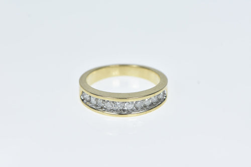 10K 0.60 Ctw Diamond Classic Wedding Band Ring Yellow Gold