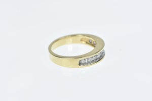 10K 0.60 Ctw Diamond Classic Wedding Band Ring Yellow Gold