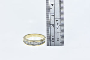 10K 0.60 Ctw Diamond Classic Wedding Band Ring Yellow Gold