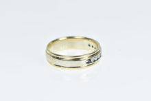 Load image into Gallery viewer, 14K 0.50 Ctw Men&#39;s Two Tone Diamond Wedding Ring Yellow Gold