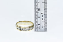 Load image into Gallery viewer, 14K 0.50 Ctw Men&#39;s Two Tone Diamond Wedding Ring Yellow Gold