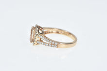 Load image into Gallery viewer, 14K 2.25 Ctw Morganite Diamond Engagement Ring Rose Gold