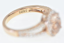 Load image into Gallery viewer, 14K 2.25 Ctw Morganite Diamond Engagement Ring Rose Gold