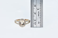 Load image into Gallery viewer, 14K 2.25 Ctw Morganite Diamond Engagement Ring Rose Gold