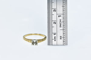 14K NOS Vintage 3.7mm Engagement Setting Ring Yellow Gold