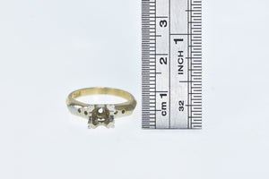 14K NOS 5.75mm Vintage Engagement Setting Ring Yellow Gold