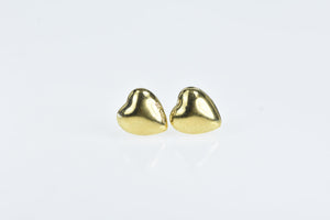 Gold Filled Puffy Heart Love Symbol Vintage Stud Earrings