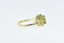 Load image into Gallery viewer, 14K Oval Peridot Diamond Vintage Statement Ring Yellow Gold