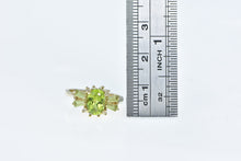 Load image into Gallery viewer, 14K Oval Peridot Diamond Vintage Statement Ring Yellow Gold