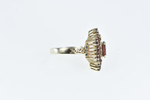 Load image into Gallery viewer, 14K Ornate Garnet Scalloped Vintage Cocktail Ring Yellow Gold