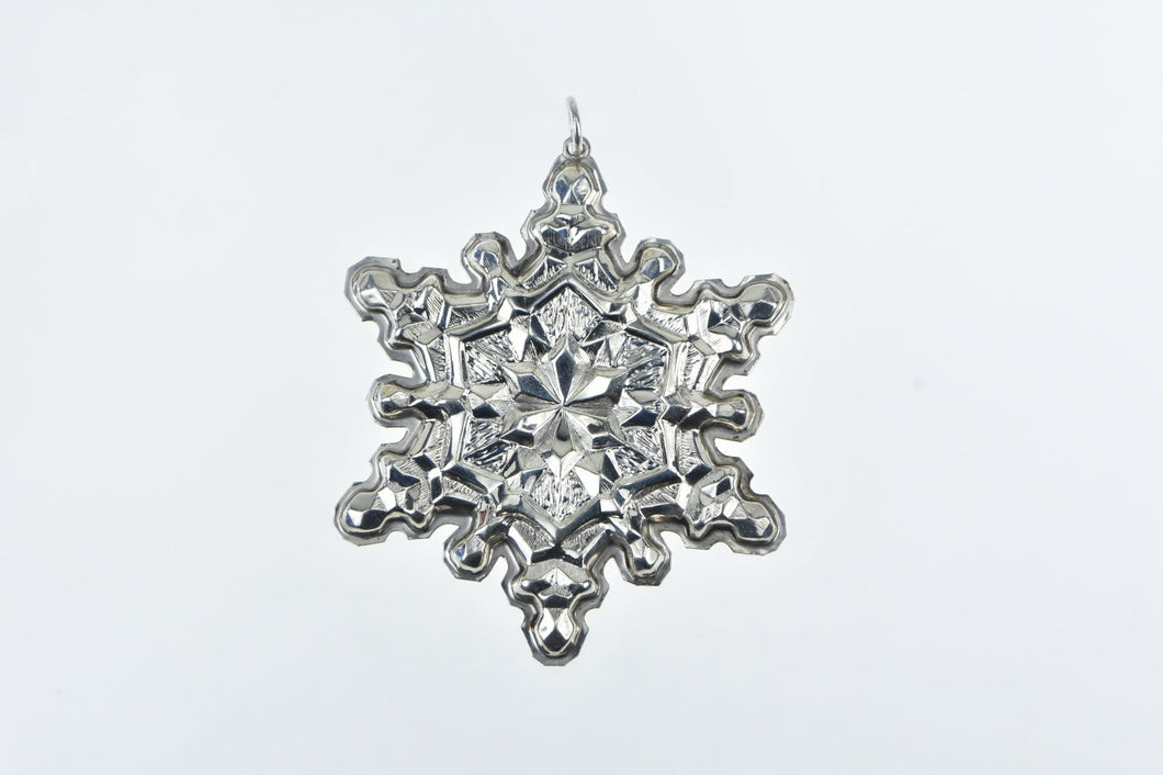 Sterling Silver 1971 Gorham Snowflake Christmas Star Ornament