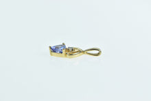 Load image into Gallery viewer, 14K Trillion Tanzanite Diamond Accent Vintage Pendant Yellow Gold