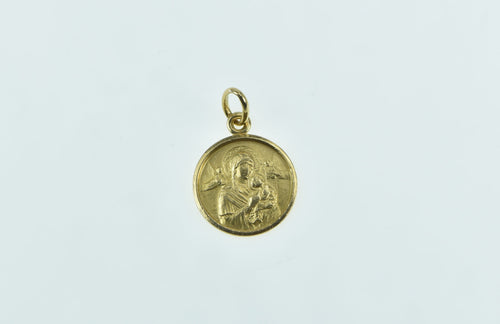 18K Virgin Mary Christian Faith Symbol Religious Charm/Pendant Yellow Gold