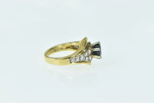 Load image into Gallery viewer, 18K 1.69 Ctw Sapphire Diamond Chevron Ring Yellow Gold