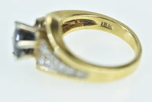 Load image into Gallery viewer, 18K 1.69 Ctw Sapphire Diamond Chevron Ring Yellow Gold