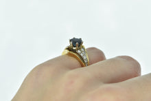 Load image into Gallery viewer, 18K 1.69 Ctw Sapphire Diamond Chevron Ring Yellow Gold