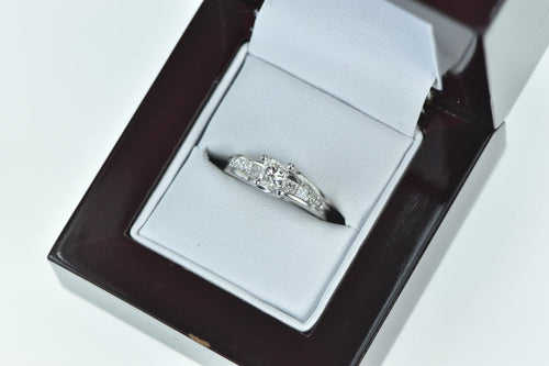 Platinum 1.31 Ctw Princess Cut Diamond Engagement Ring