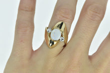 Load image into Gallery viewer, 14K Natural Opal 0.35 Ctw VS OMC Diamond Wave Ring Yellow Gold