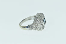 Load image into Gallery viewer, 14K 1.75 Ctw Aquamarine Pave Diamond Statement Ring White Gold