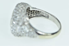 Load image into Gallery viewer, 14K 1.75 Ctw Aquamarine Pave Diamond Statement Ring White Gold