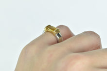 Load image into Gallery viewer, 14K 18k Accent Citrine Inset Vintage Two Tone Ring White Gold