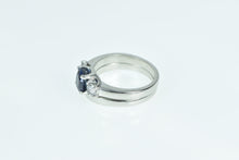 Load image into Gallery viewer, Platinum 2.55 Ctw Sapphire Diamond Engagement Set Ring