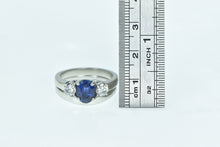 Load image into Gallery viewer, Platinum 2.55 Ctw Sapphire Diamond Engagement Set Ring