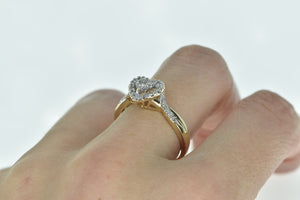 10K 0.40 Ctw Diamond Heart Engagement Promise Ring White Gold