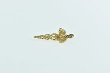 Load image into Gallery viewer, 14K Caduceus Medical Symbol Nurse Doctor Charm/Pendant Yellow Gold