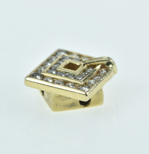 14K 0.67 Ctw Diamond Square Slide Bracelet Charm/Pendant Yellow Gold