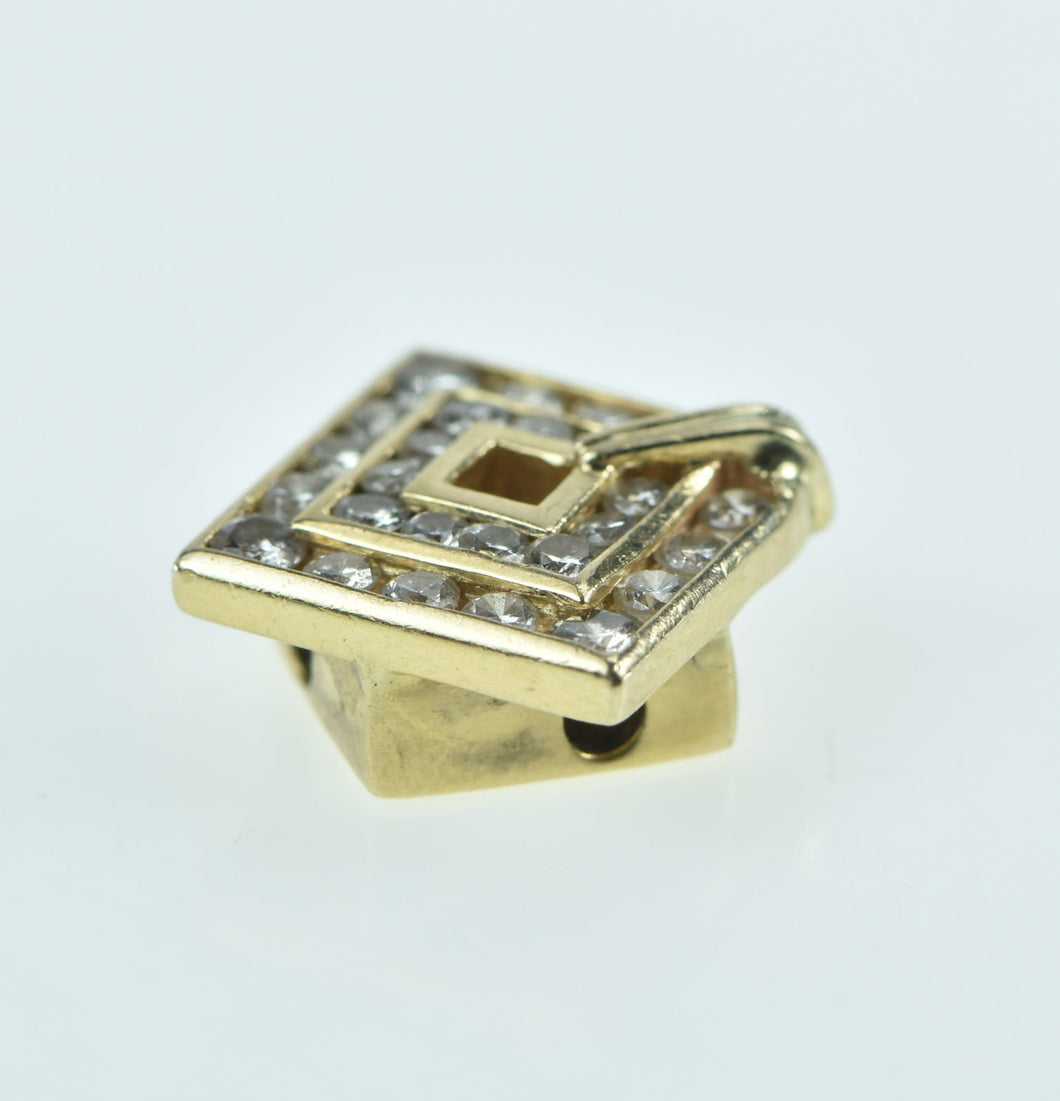 14K 0.67 Ctw Diamond Square Slide Bracelet Charm/Pendant Yellow Gold
