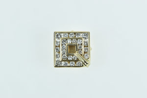 14K 0.67 Ctw Diamond Square Slide Bracelet Charm/Pendant Yellow Gold