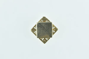 14K 0.67 Ctw Diamond Square Slide Bracelet Charm/Pendant Yellow Gold