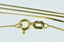 Load image into Gallery viewer, 14K 0.3mm Serpentine Chain Flat Wavy Link Necklace 16&quot; Yellow Gold