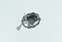 Load image into Gallery viewer, 18K Gem Haired Painted Lady Blue Enamel Pendant/Pin Yellow Gold