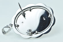 Load image into Gallery viewer, 18K Gem Haired Painted Lady Blue Enamel Pendant/Pin Yellow Gold