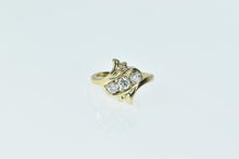 Load image into Gallery viewer, 14K 0.37 Ctw Diamond Three Stone Bypass Ring Yellow Gold