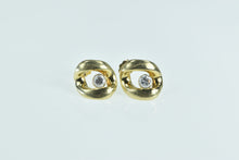 Load image into Gallery viewer, 14K 0.30 Ctw Diamond Curb Chain Link Stud Earrings Yellow Gold