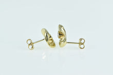 Load image into Gallery viewer, 14K 0.30 Ctw Diamond Curb Chain Link Stud Earrings Yellow Gold