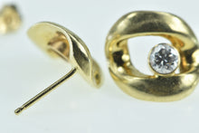 Load image into Gallery viewer, 14K 0.30 Ctw Diamond Curb Chain Link Stud Earrings Yellow Gold