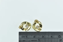 Load image into Gallery viewer, 14K 0.30 Ctw Diamond Curb Chain Link Stud Earrings Yellow Gold