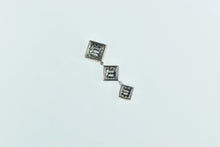 Load image into Gallery viewer, 14K 0.66 Ctw Diamond Tiered Square Drop Pendant White Gold
