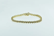 Load image into Gallery viewer, 10K 1.00 Ctw Diamond Classic Vintage Tennis Bracelet 7&quot; Yellow Gold
