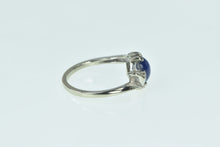Load image into Gallery viewer, 14K 1960&#39;s Syn. Sapphire Diamond Accent Ring White Gold