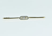 Load image into Gallery viewer, 14K Victorian OMC Rose Diamond Ornate Bar Pin/Brooch Yellow Gold