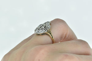 14K 1.83 Ctw OEC Victorian Diamond Engagement Ring Yellow Gold