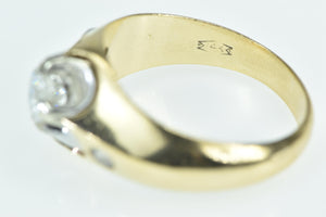 14K 1.05 Ctw Men's Diamond Vintage Wedding Ring Yellow Gold