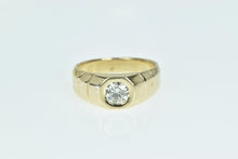 Load image into Gallery viewer, 14K 0.76 Ct Diamond Solitaire Men&#39;s Squared Ring Yellow Gold