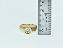 Load image into Gallery viewer, 14K 0.76 Ct Diamond Solitaire Men&#39;s Squared Ring Yellow Gold